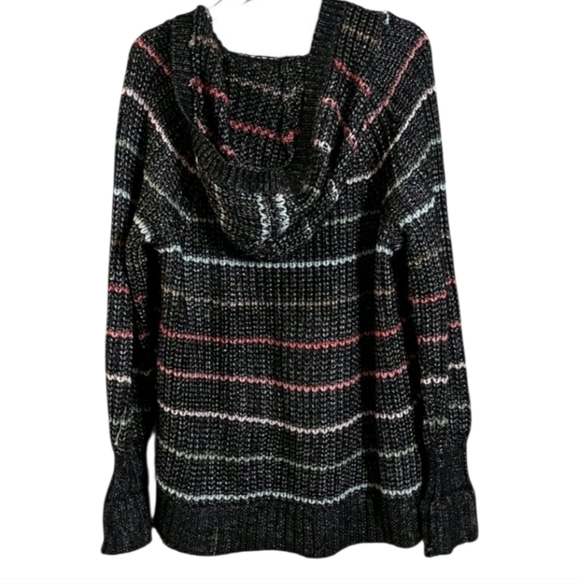 Torrid Comfy Casual Cozy Women's‎ Striped Lace-Up Hoodie Sweater Plus Size 5 5X - Picture 6 of 11